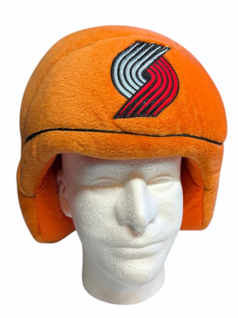 Portland Trailblazers - Orange Plush Helmet Hat - NBA Team Headwear